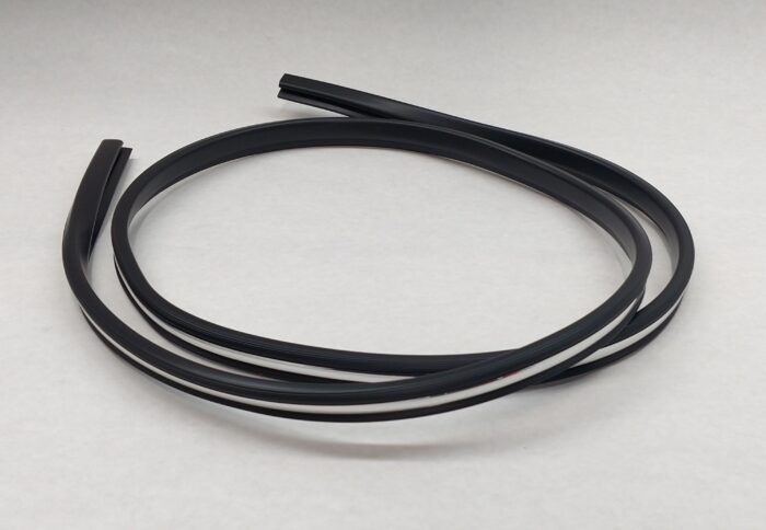 Norton / Triumph Seat Trim - Black with Chrome Band