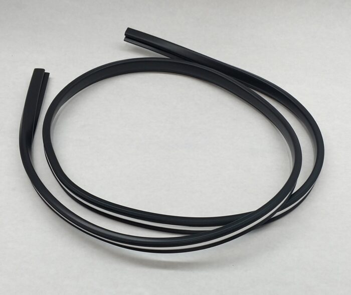 Norton / Triumph Seat Trim - Black with Chrome Band - Image 3