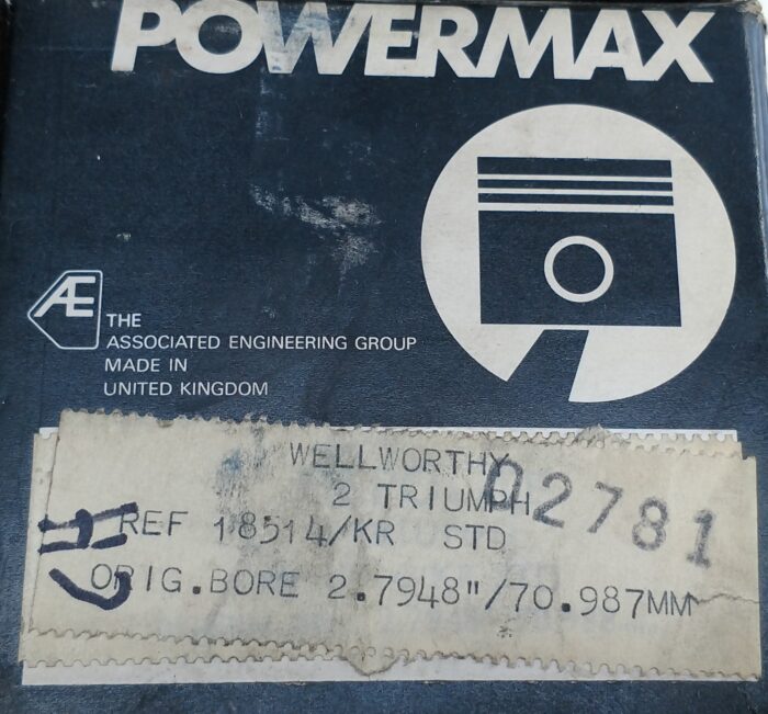 18514 - Standard Size - 11:1 Compression Ratio - 650cc Triumph - NOS Hepolite Powermax - Image 7