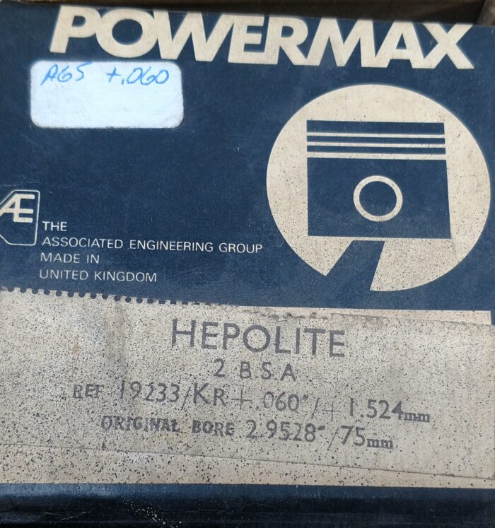 68-0785 +.060" - 9:1 Compression - Hepolite - Powermax - NOS - Image 6