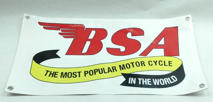 BSA - The Most Popular Motorcycle in the World - Banner - 28" x 14"