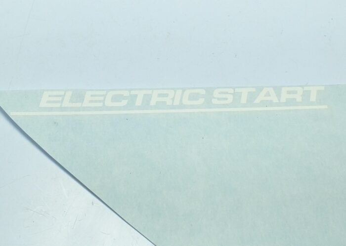 Norton Electric Start Decal - White