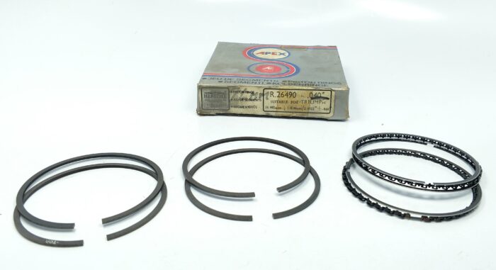 Piston Ring Set - +.040" - Triumph T140 - 750cc Twin - NOS - APEX - Hepolite