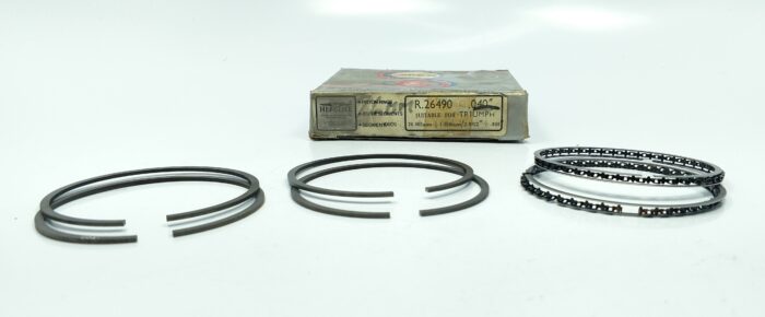 Piston Ring Set - +.040" - Triumph T140 - 750cc Twin - NOS - APEX - Hepolite - Image 2