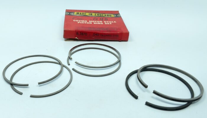 Triumph 650cc Piston Ring Set - +.040" - NOS COVMO - England