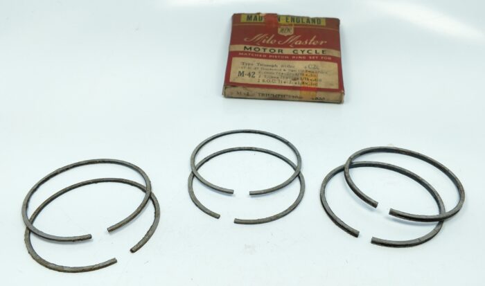Triumph 650cc Piston Ring Set - +.020" - England - WPR Mile Master