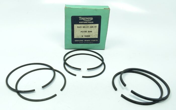 Triumph 650cc Piston Ring Set - +.010" - NOS - Triumph
