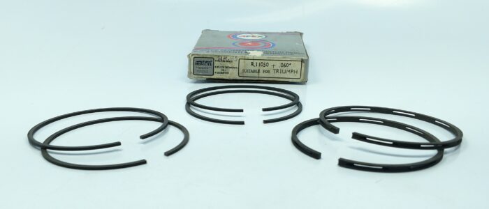 NOS Triumph 650cc Piston Ring Set +.060" - APEX Hepolite - Image 2