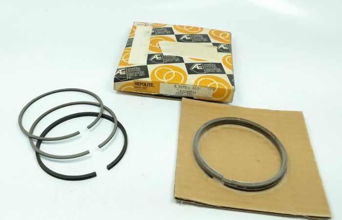 Triumph 650cc Piston Ring Set - +.010" - NOS - AE Hepolite