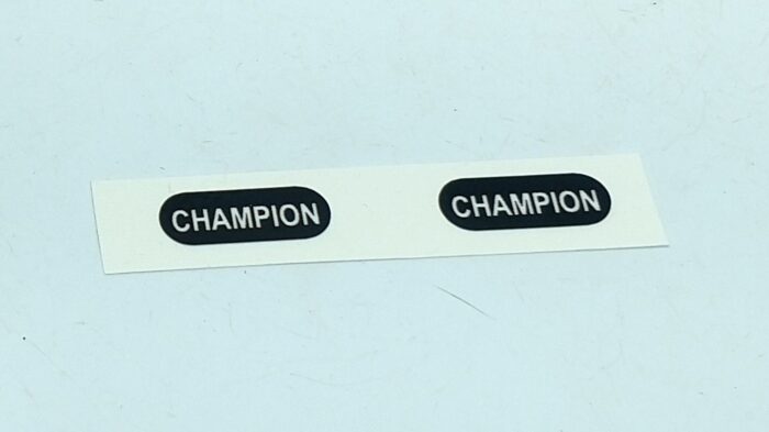 "Champion" Spark Plug Cap Decal Set