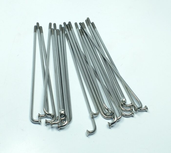 19" - 8" Half Hub Spoke Set - Stainless Steel spokes with Chrome Nipples - Image 2