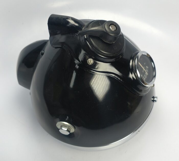 Complete 7" Headlight Assembly with Ammeter and Underslung Light - Lucas Type - SSU700 Style - India - Image 3