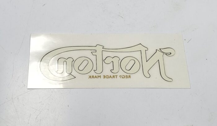 Norton Logo Regd Trade Mark Decal - Gold - UK - Image 2