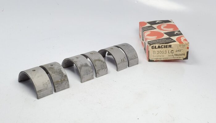 70-9026 +.040"- NOS - BSA/Triumph Triples - Rod Bearing Set - UK - Glacier