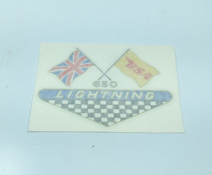 BSA "650 Lightning" Decal - Union Jack and BSA Flag