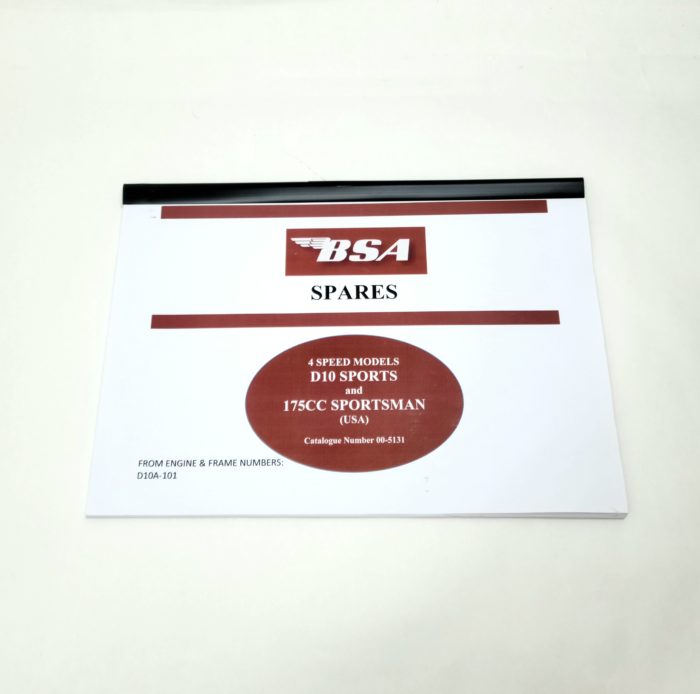00-5131 - 1967 4 Speed Bantam Parts Book - Reprint