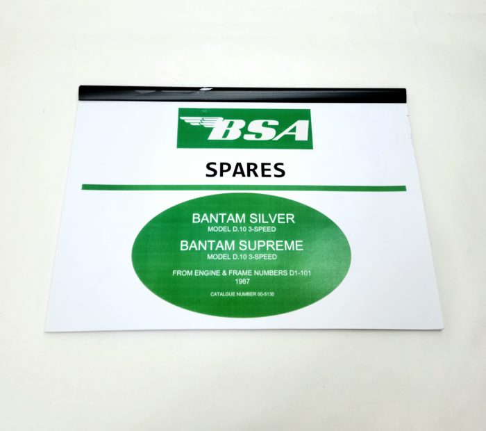 00-5130 - 1967 3 Speed Bantam Parts Book - Reprint