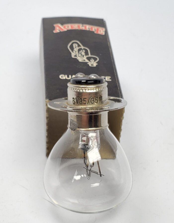 6V Headlight Bulb - 35 / 35W - Acelite - Bates Style Base - Image 3