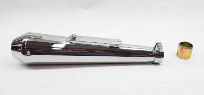 Reverse Cone Shorty Megaphone Muffler - Chrome - Image 3