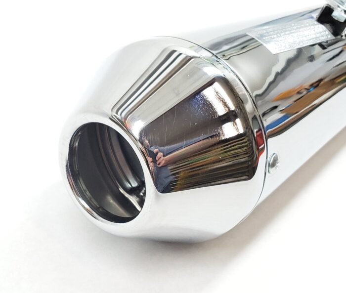 Reverse Cone Shorty Megaphone Muffler - Chrome - Image 6