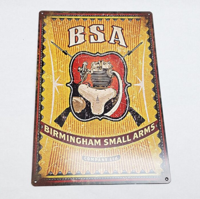 Metal BSA Sign - "Birmingham Small Arms"