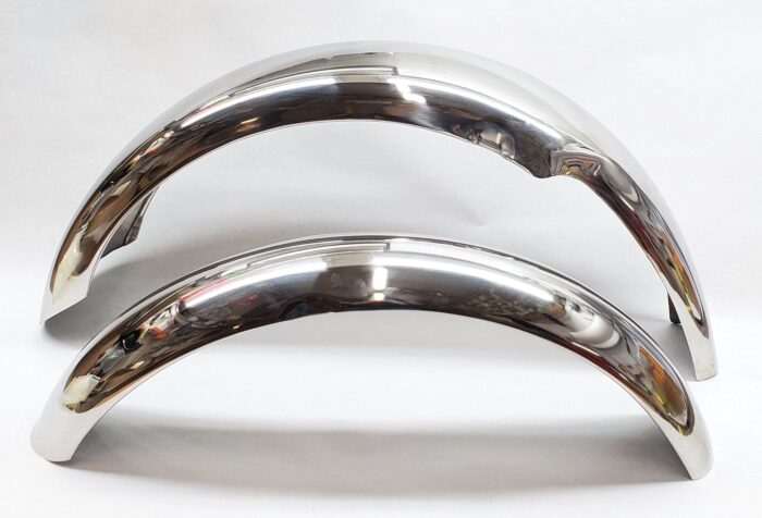 Stainless Steel Fender Set - Triumph 650cc - 1963-65 - 82-6967 and 97-1675 - Stainless Steel - UK - Image 3