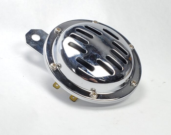 12 Volt Universal Horn - Chrome - NOS - “Domi Racer” Surplus - Taiwan