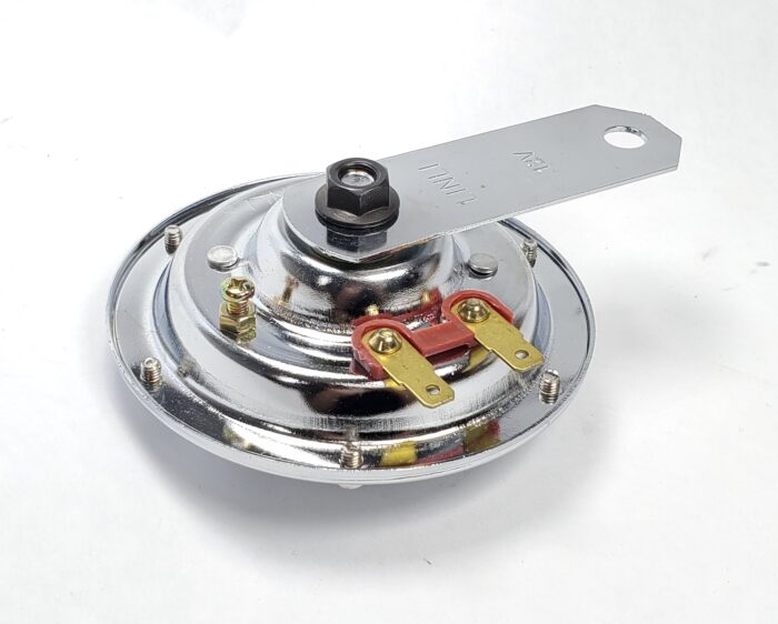 12 Volt Universal Horn - Chrome - NOS - “Domi Racer” Surplus - Taiwan - Image 2