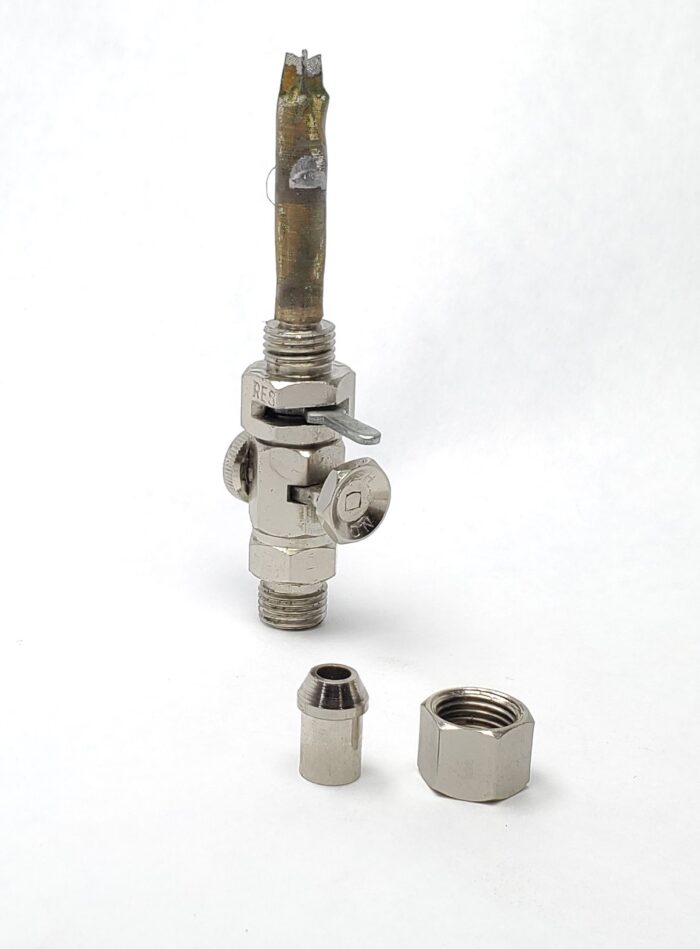 Push / Pull Petcock - Reserve - 1/4"BSP x 1/4"BSP - Chrome - India
