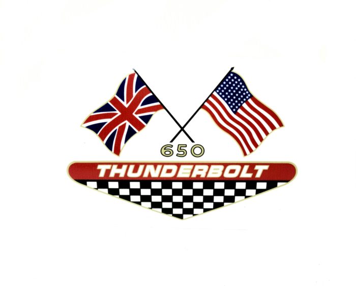 BSA 650 Thunderbolt - USA and Union Jack Flag
