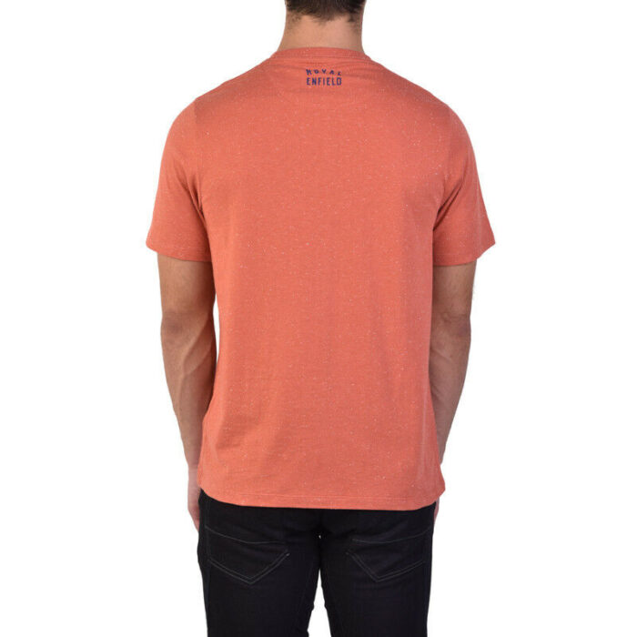 Royal Enfield "Mountain on a Motorcycle" T-shirt, Rust - Image 2