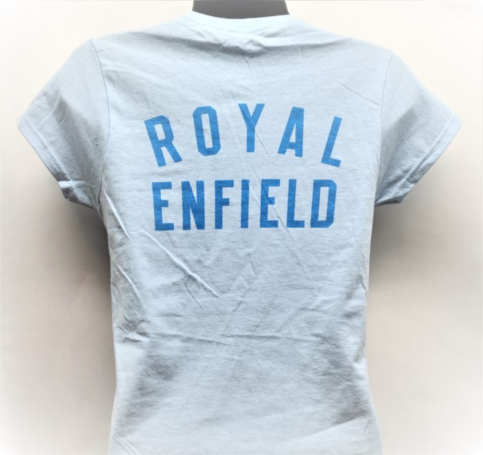 Royal Enfield "Classic Sunrise" Women's T-shirt, Powder Blue - Image 3