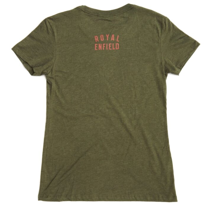 Royal Enfield "English Chic" Women's T-shirt, Forest Green - Image 2
