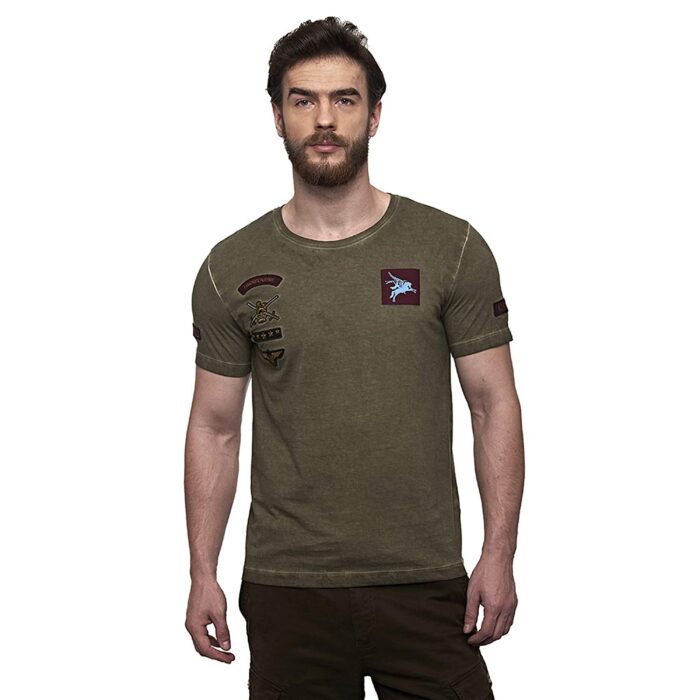 Royal Enfield "Pegasus Regiment" Tee, Olive - Image 3