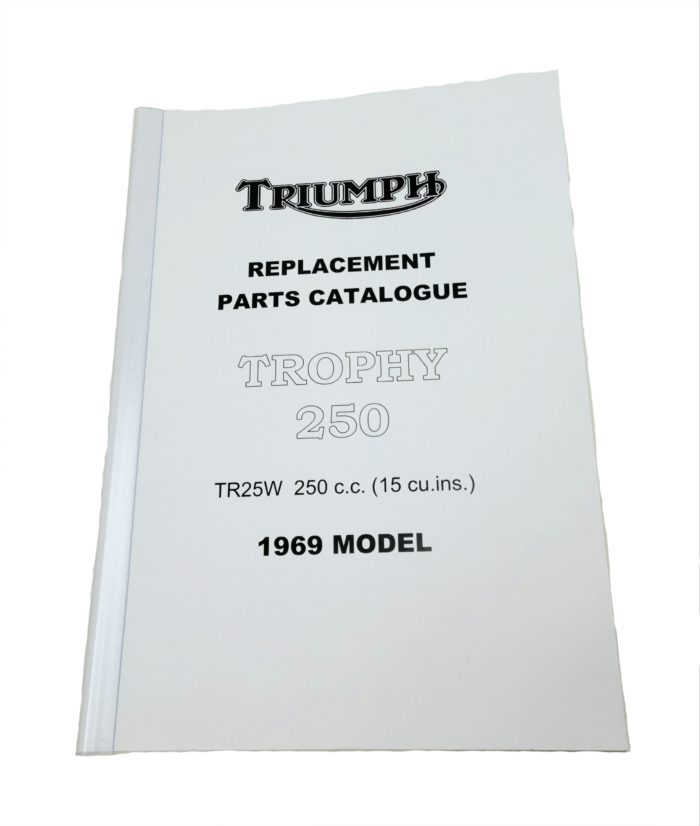 1969 Triumph TR25W Parts Book - Printed