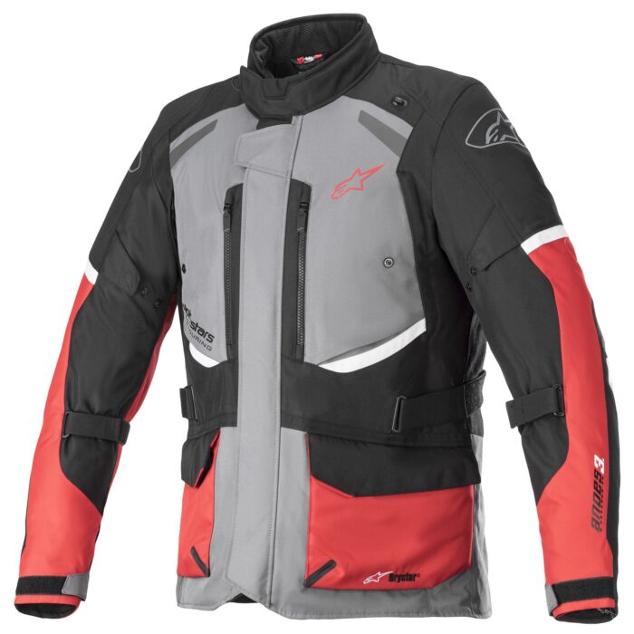 Alpinestars "Andes v3 Drystar" Jacket, Dark Grey/Black/Bright Red