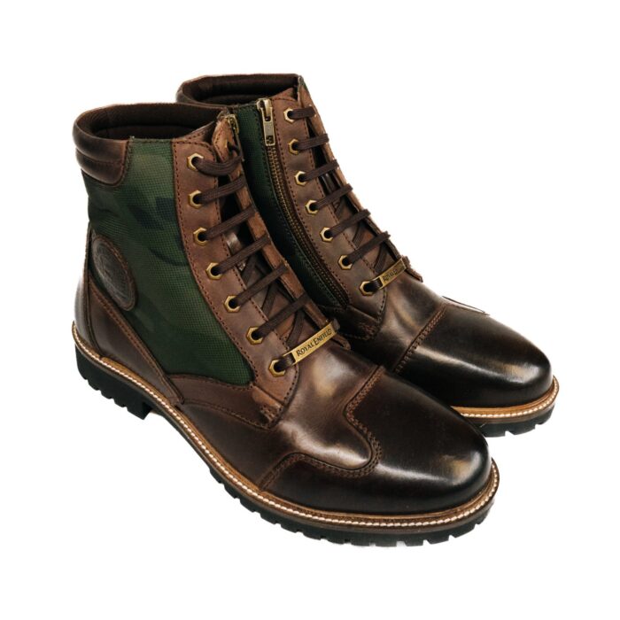 Royal Enfield "Stellar" Riding Boots, Camouflage