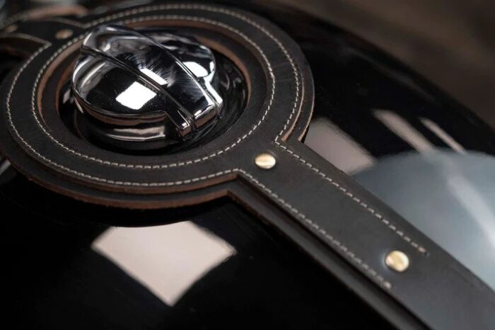 Leather Tank Strap, Deep Black - INT/GT 650