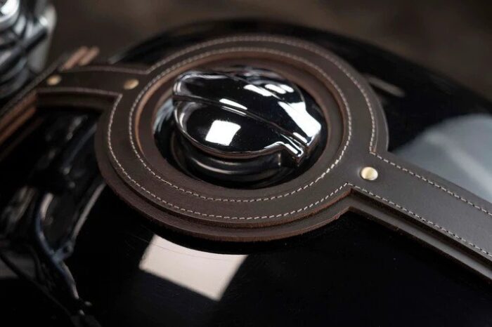Leather Tank Strap, Dark Brown - INT/GT 650