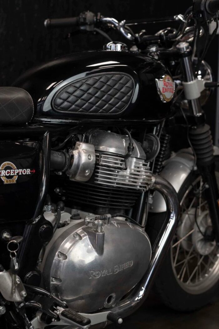 Leather Tank Pads, Black - INT650 - Image 3