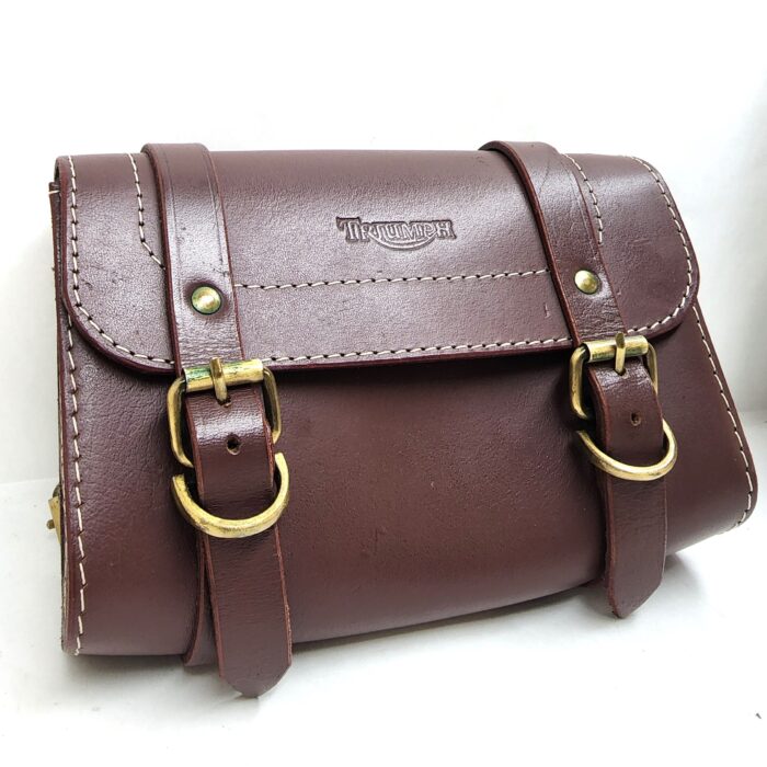 Leather Triumph Fork Bag, Brown