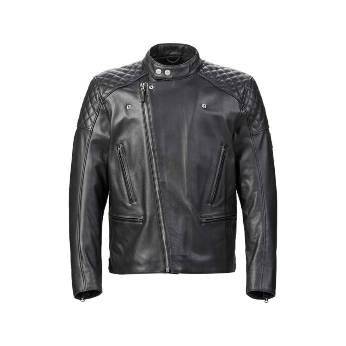 Triumph "Braddan" Leather Jacket, Black