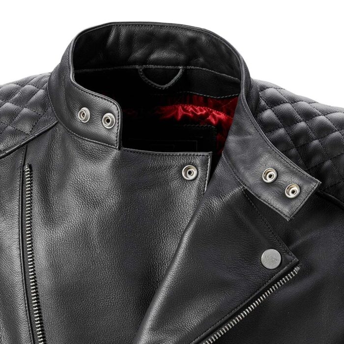 Triumph "Braddan" Leather Jacket, Black - Image 4