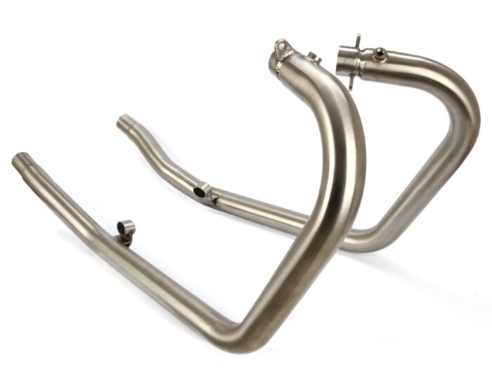 Exhaust Pipe Set, Brushed Stainless Steel - INT/GT 650