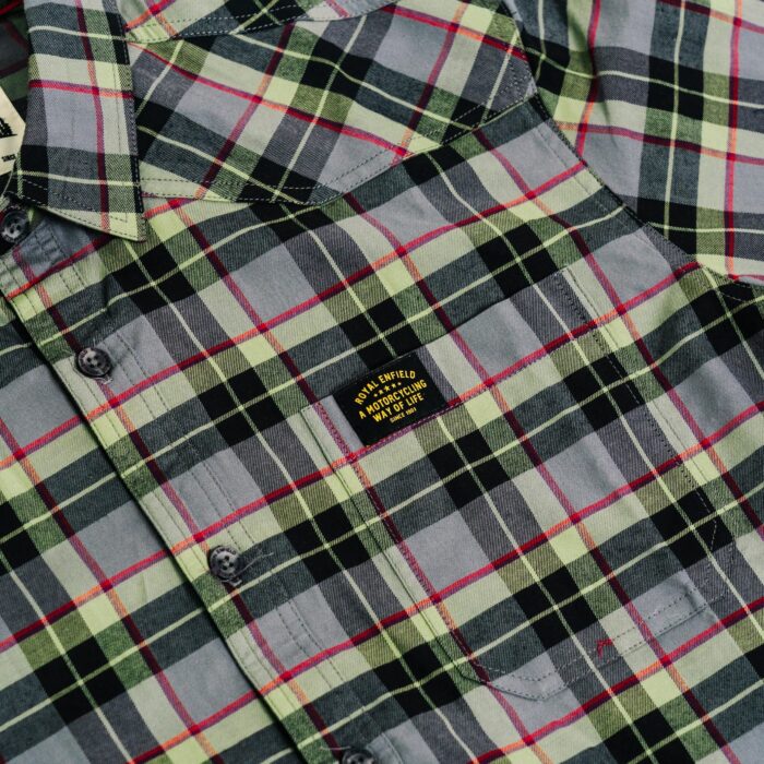 Royal Enfield "Light Weight Flannel" Shirt, Dark Grey - Image 2
