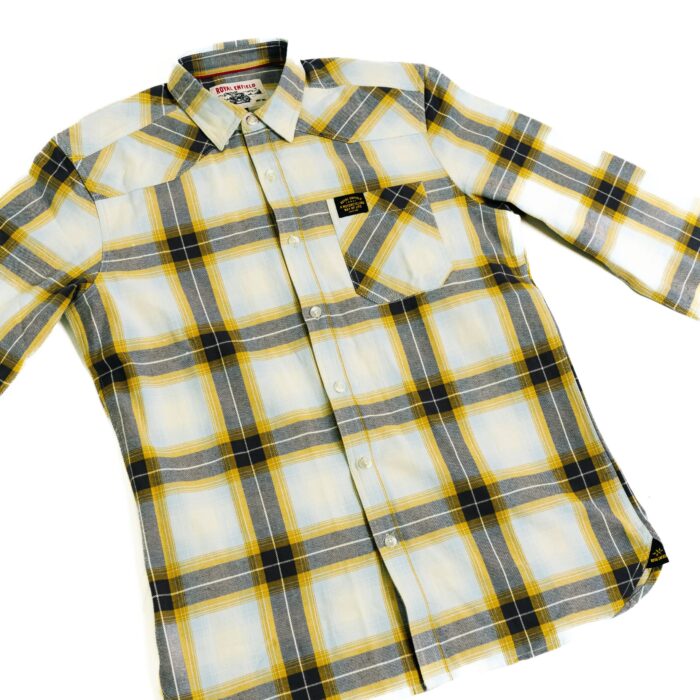 Royal Enfield "Heavy Weight Flannel" Shirt, Light Yellow - Image 2