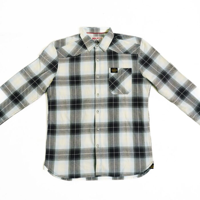 Royal Enfield "Heavy Weight Flannel" Shirt, Light Grey