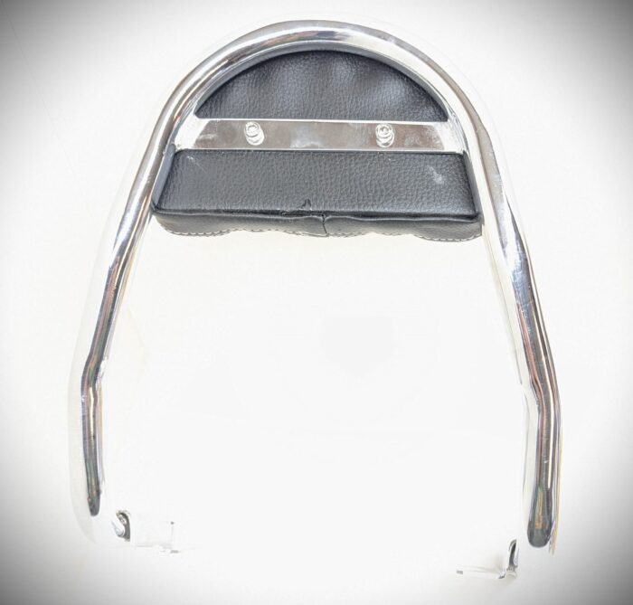 Interceptor Passenger Backrest, Chrome with Black Pad - Image 2
