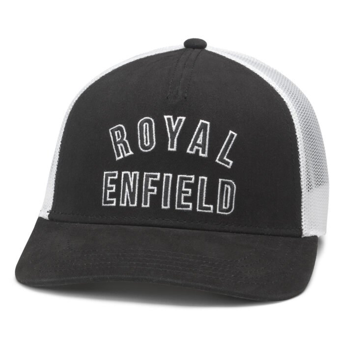 Royal Enfield "Shifter" Trucker Cap, Black/White