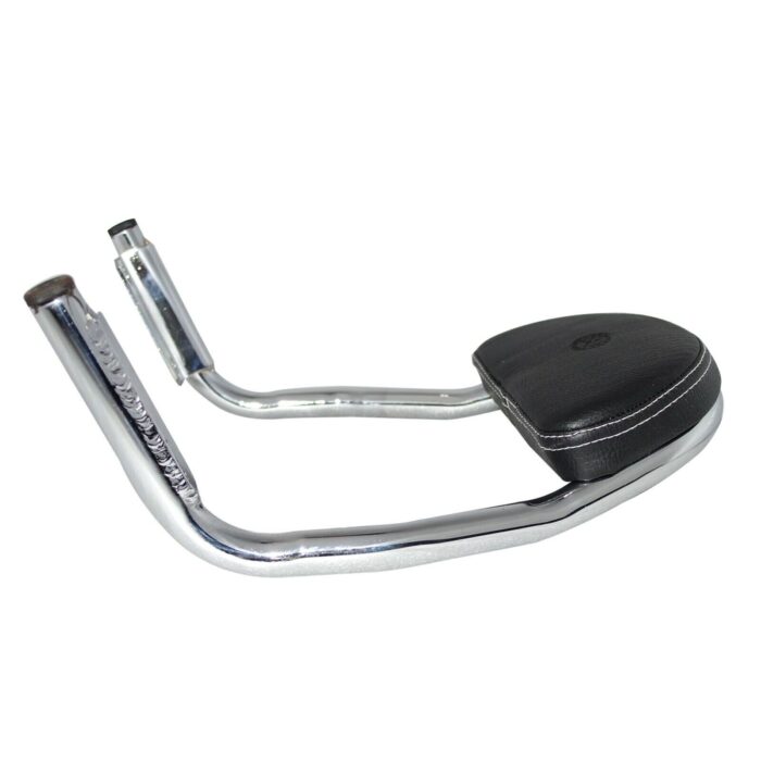 Interceptor Passenger Backrest, Chrome with Black Pad - Image 3